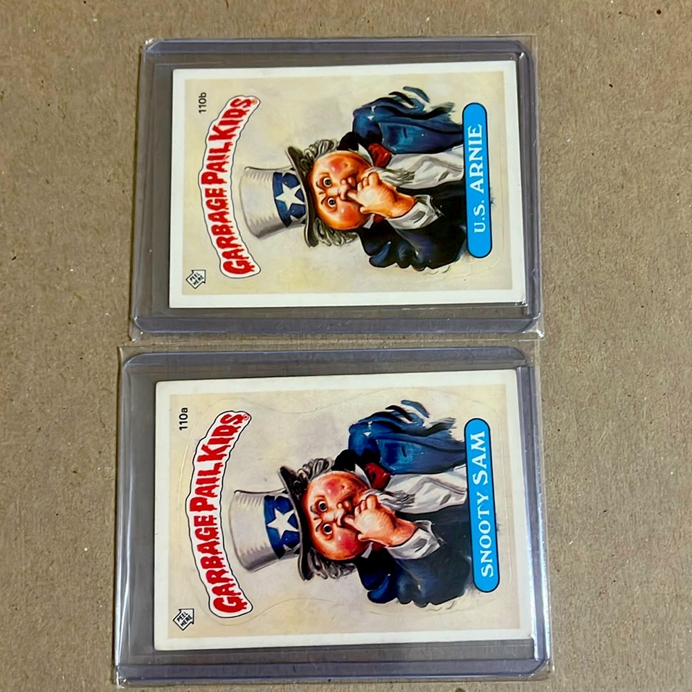 1986 retro 80’s Garbage pail kids trading cards.